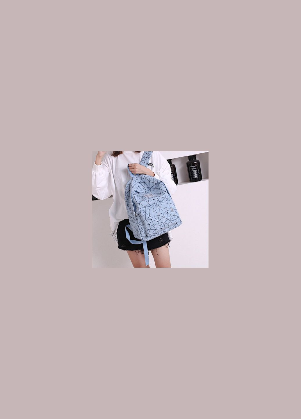 Городской женский голубой рюкзак. КиП (290683362)