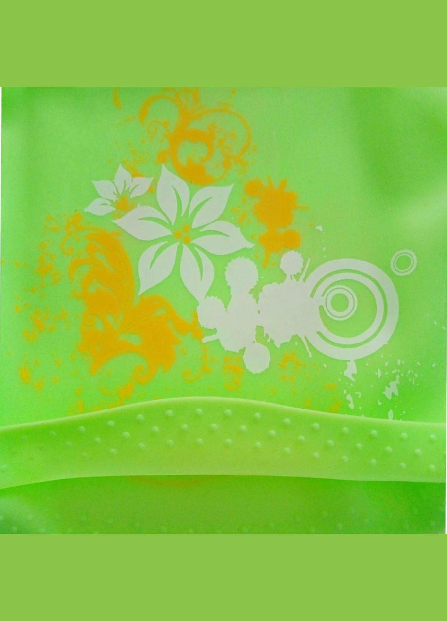 Шапочка для плавания для длинных волос, light green flowers KW3СА () SNS (316322443)