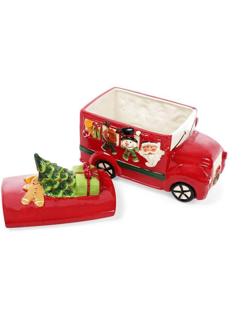 Банка для новогодних сладостей "Новогодний автобус" 4.65л керамическая Bona (365248087)