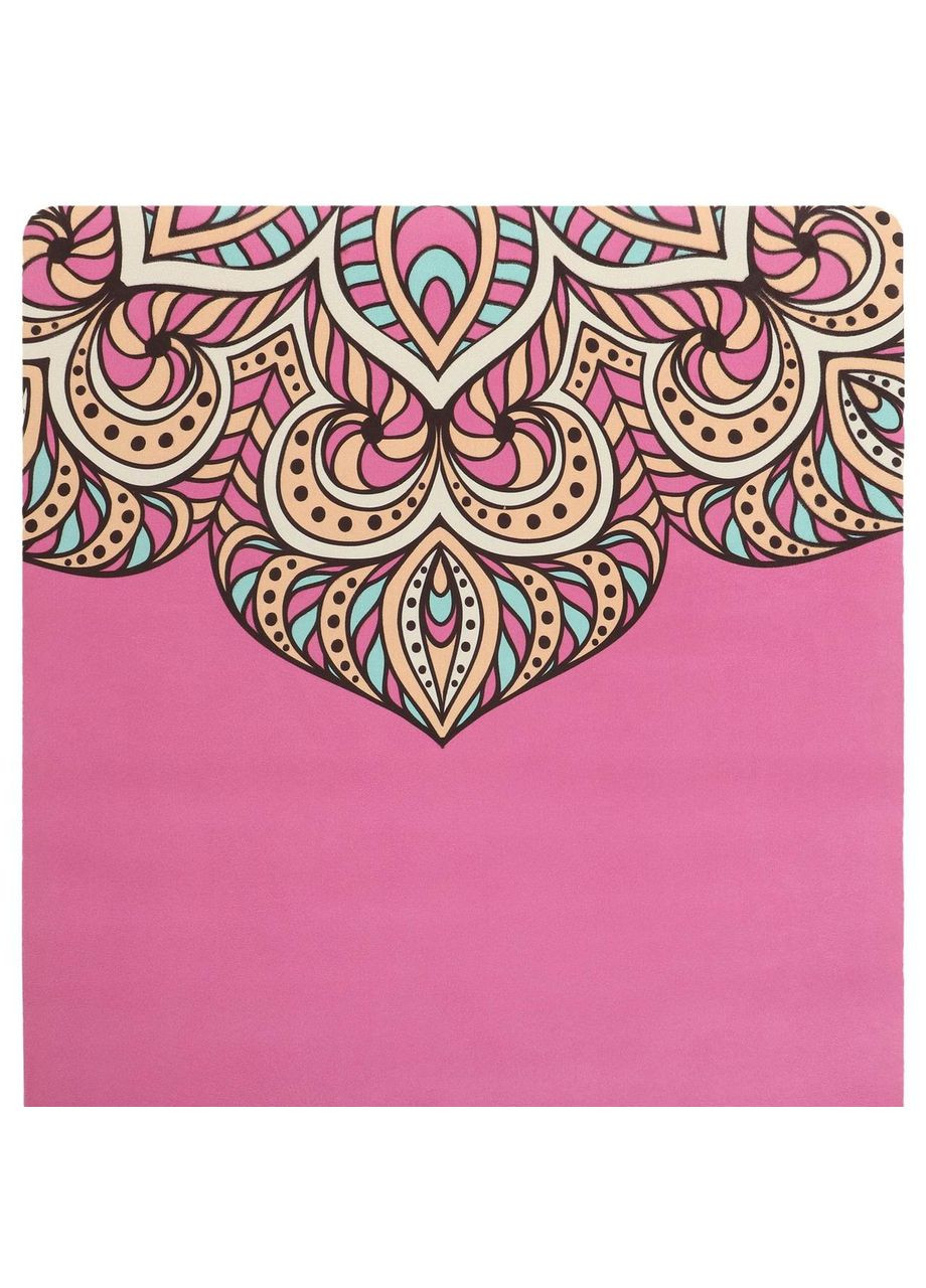 Килимок для йоги Замшевий двошаровий каучуковий 3мм Pro (розмір 183x61x0,3см, рожевий) (FI-5662-48) Record (361435514)