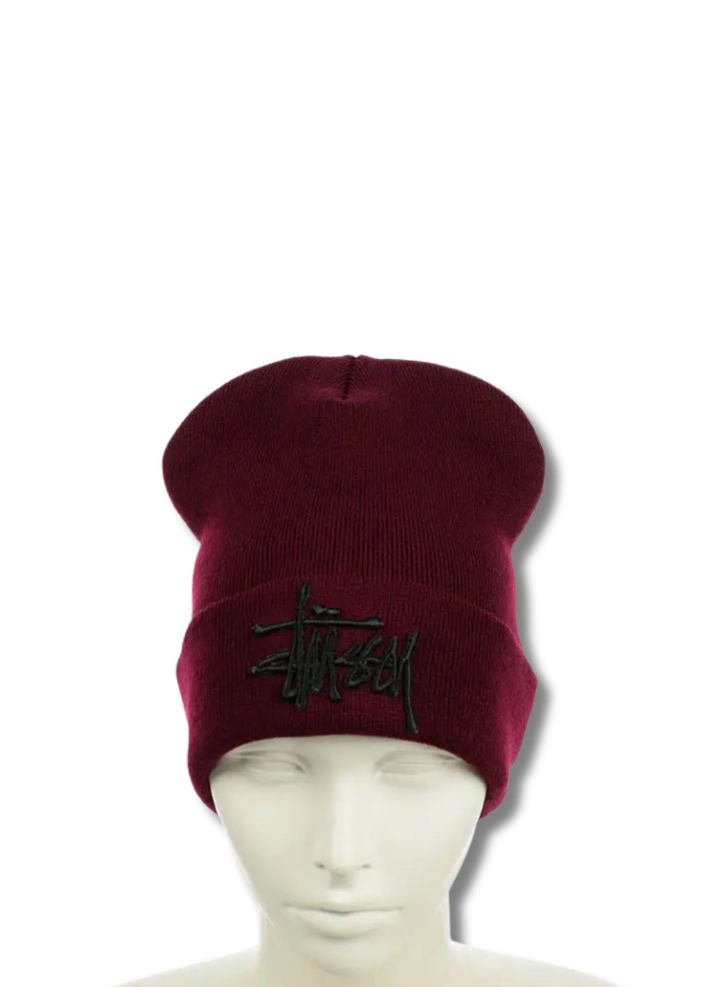 Шапка бини лонг с вышивкой Стусси / Stussy No Brand Шапка з вишивкою (346390266)