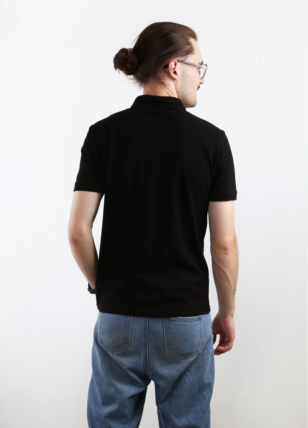 Черная футболка-поло для мужчин Mtp с рисунком