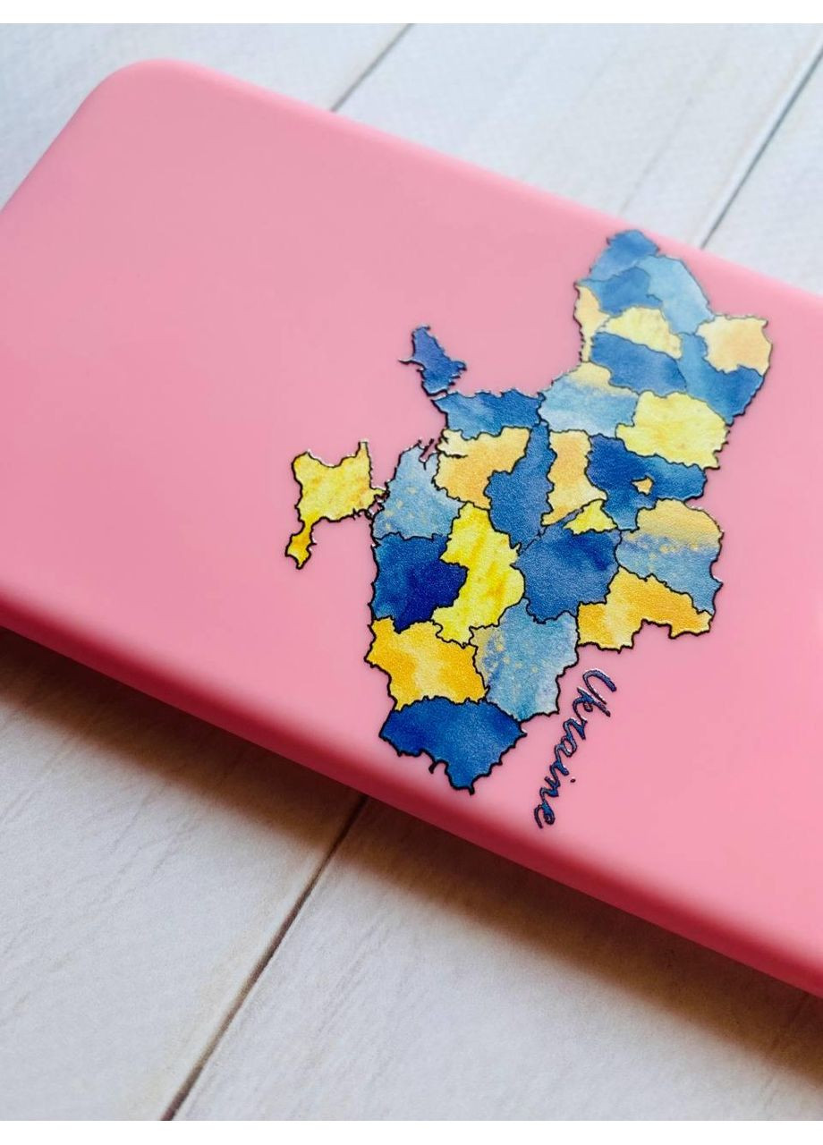 Матовий чохол на Samsung Galaxy A24 Рожевий Карта України (принт 261) CASE CONTROL (360684423)