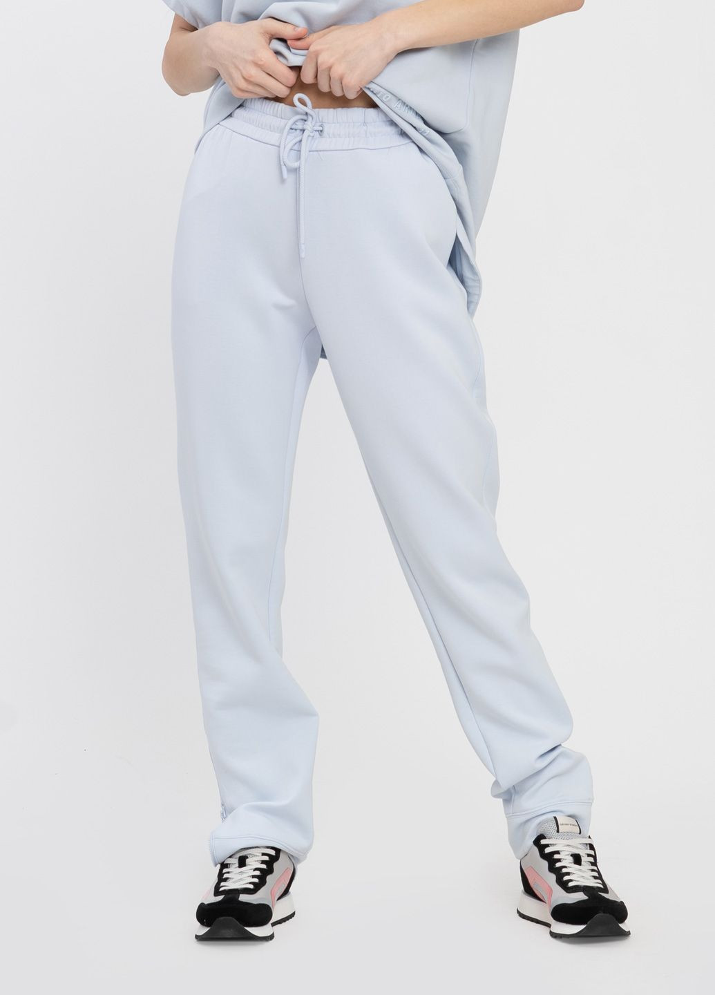 Голубые кэжуал демисезонные брюки Emporio Armani