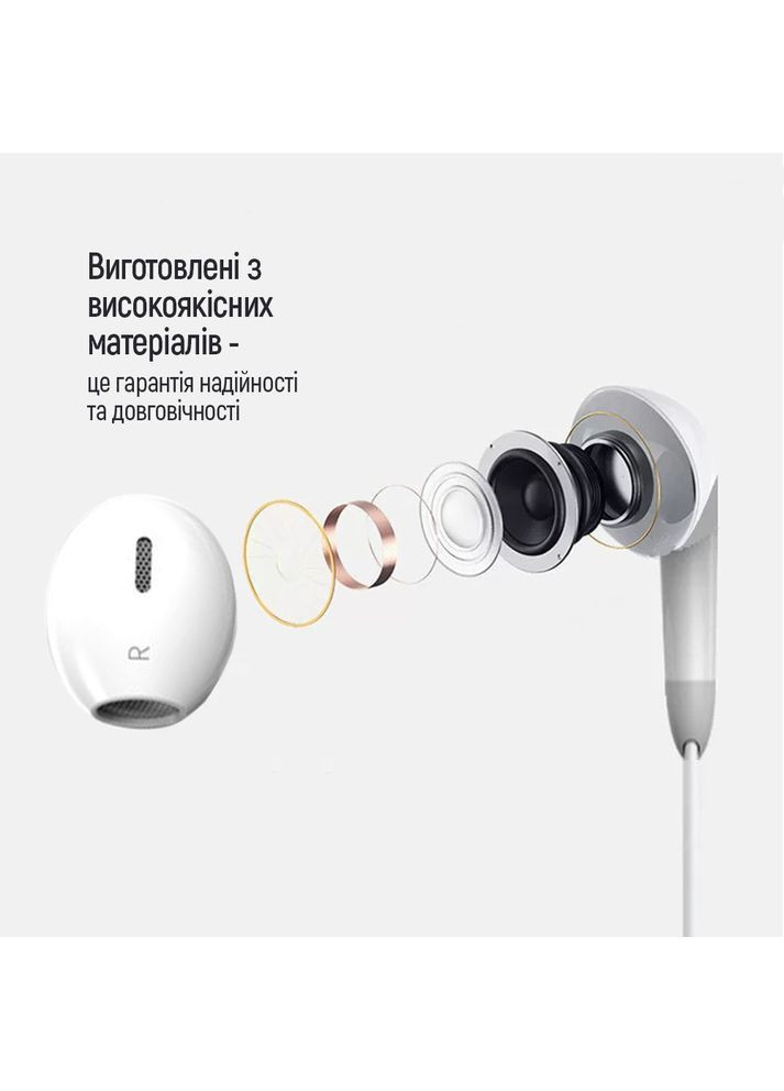 Навушники 3.5 mm Wired Earphone Sound Wave White (CW-WD04WT) Colorway (362671123)