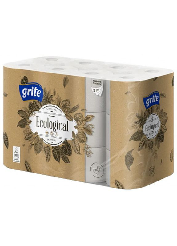 Туалетний папір Ecological Plius 3 шари 24 рулони (4770023350265) Grite (396972714)