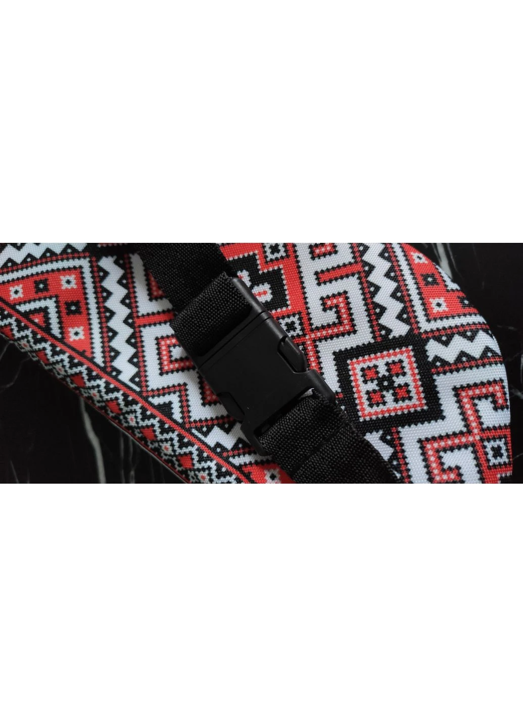 Сумка бананка BUMBAG ОРНАМЕНТ ЧЕРВОНИЙ Presentville (382374415)