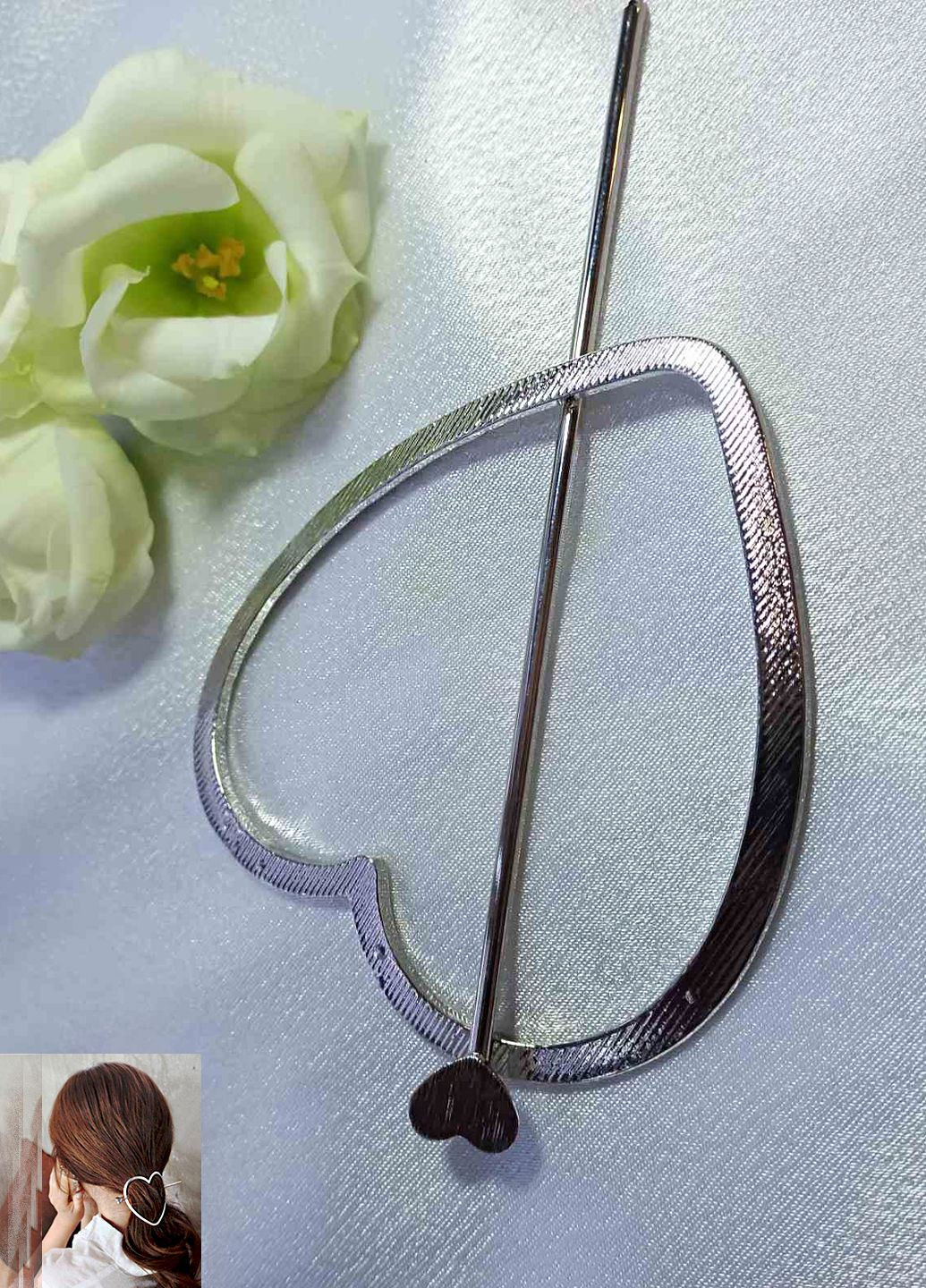 Заколка для волосся Анна "Heart", 7х8 см Анна Ясеницька (315146497)