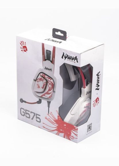 Гарнитура игровая Bloody G575 (Naraka) с микрофоном, Hi Fi, 7.1 виртуальный звук, RGB подсветка, USB A4Tech (333824828)