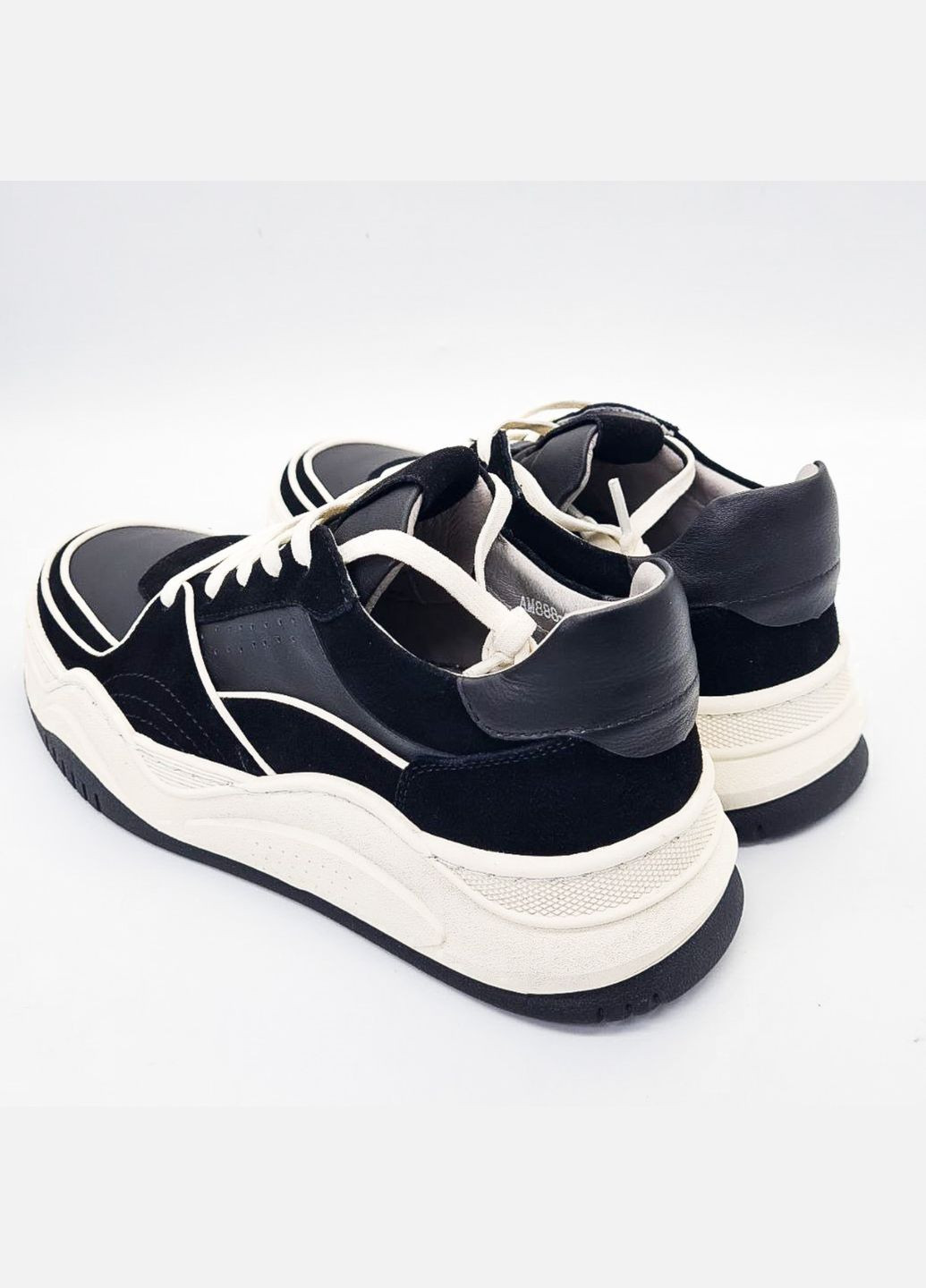 Черные всесезонные кроссовки (р) кожа/замша 0-2-2-am-888-92-1m Arees Meniwa