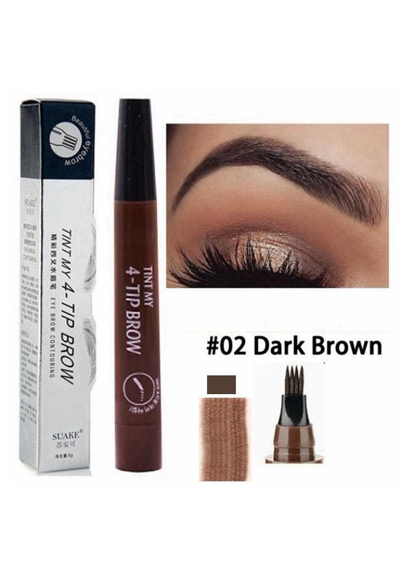 Маркер Тінт для брів експрес мікроблейдинг водостійкий лайнер Оригінал, ефект тату Темно-Коричневий Magnetic Lashes (366668585)