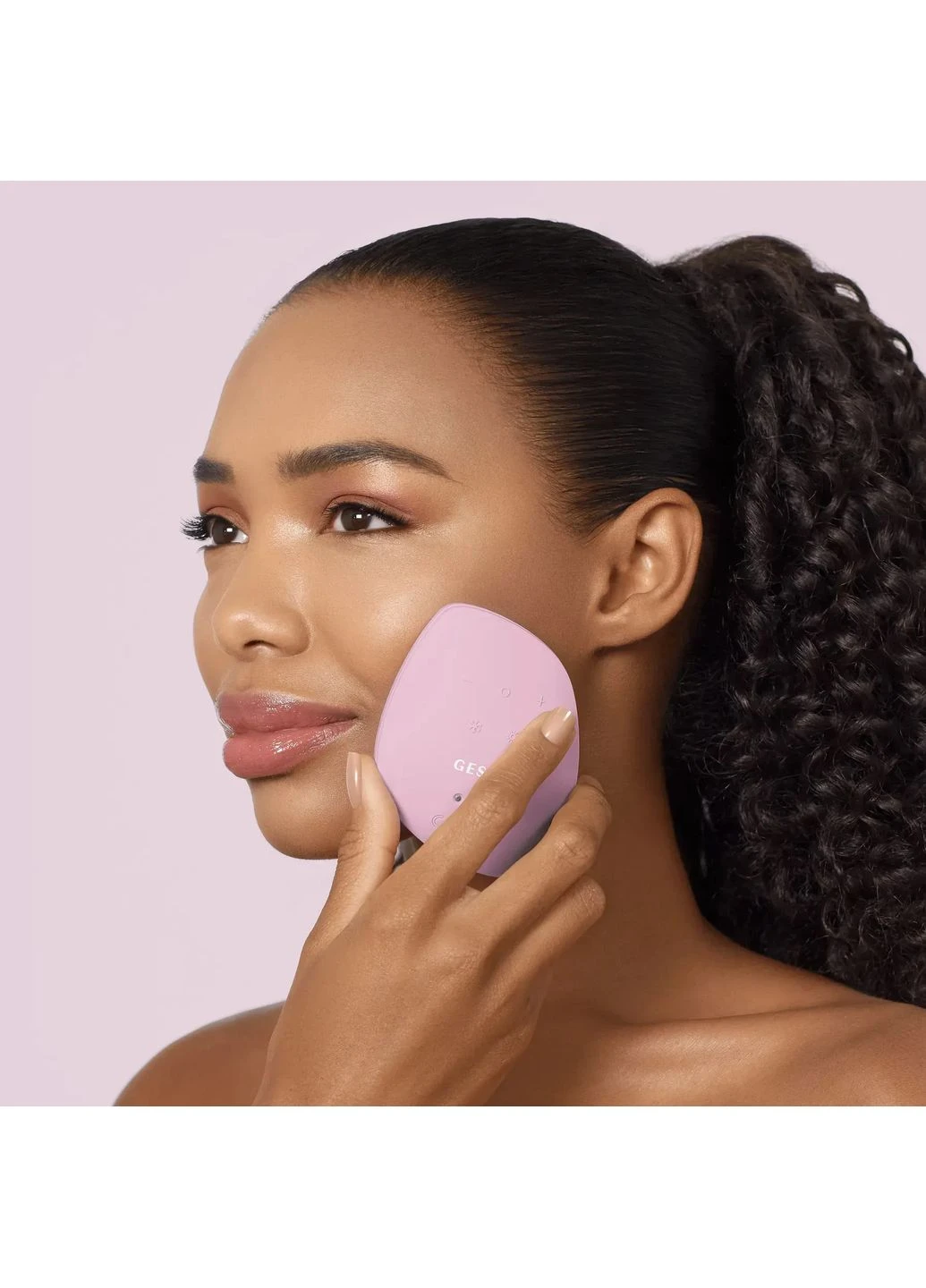 Ультразвуковая маска тепло и холод Sonic Warm & Cool Mask 9 в 1, pink GESKE (386485713)