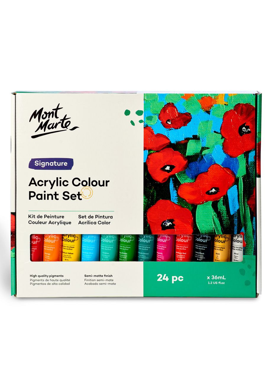 Краски акриловые для рисования Acrylic Color Paint Set Signature 24pc x 36ml Mont Marte (344573428)