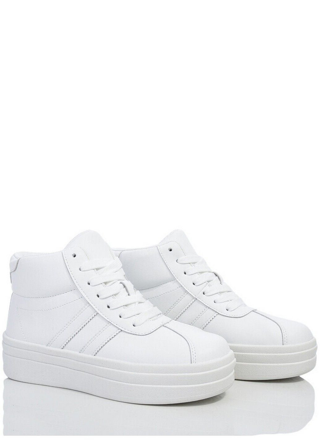 Белые всесезон кожаные кроссовки wawp160-3 Stilli