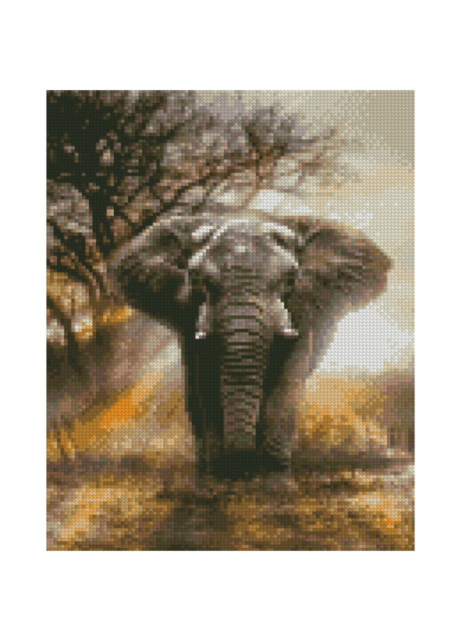 Алмазная мозаика ПРЕМИУМ Слон в лучах солнца 30x40 см HX205 Strateg (362446307)