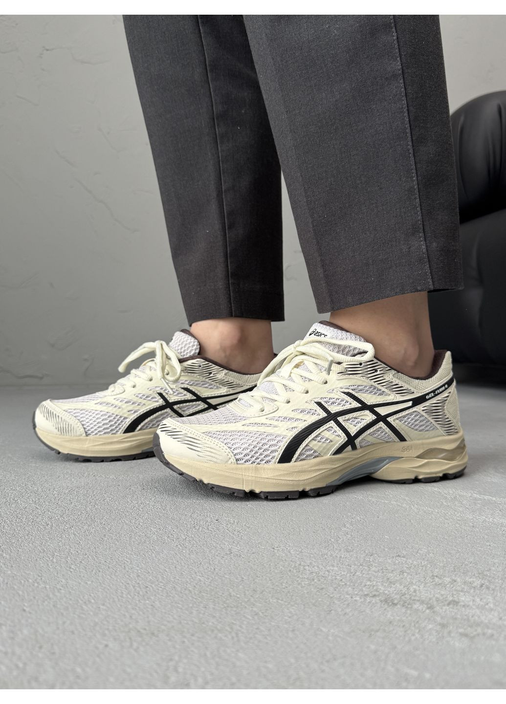 КРОССОВКИ ЖЕНСКИЕ ASICS GEL-FLUX 4 BEIGE ASC-0153 АСИКС ГЕЛЬ ФЛЮКС No Brand бежевые демисезоны (368855049)