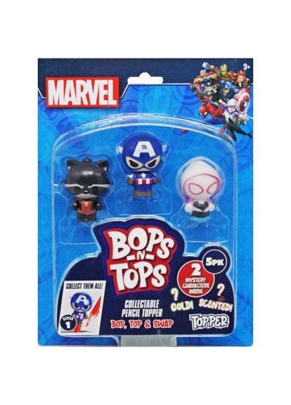 Набір топерів для олівців "Герої Марвел" (5 шт) вид 1 Sambro (361411921)