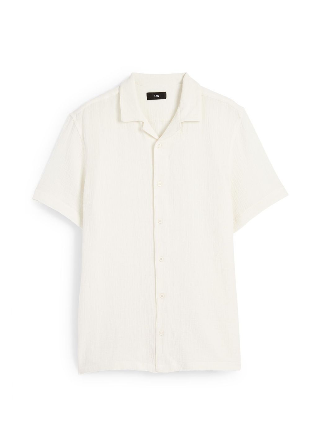 Молочная кэжуал рубашка однотонная C&A
