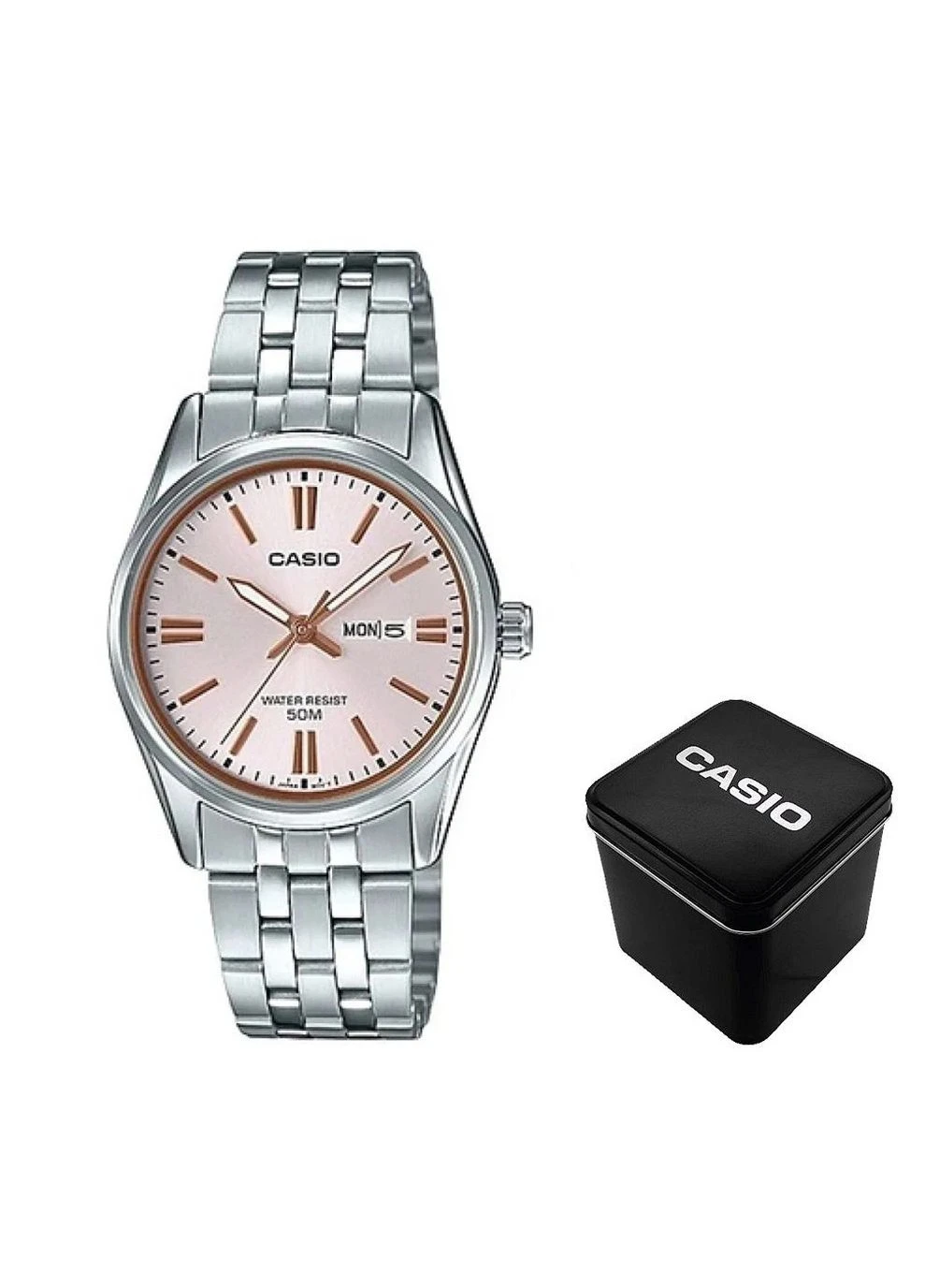 Женские часы LTP-1335D-4A, кварцевые, стальной браслет, WR 30 м Casio (402865785)