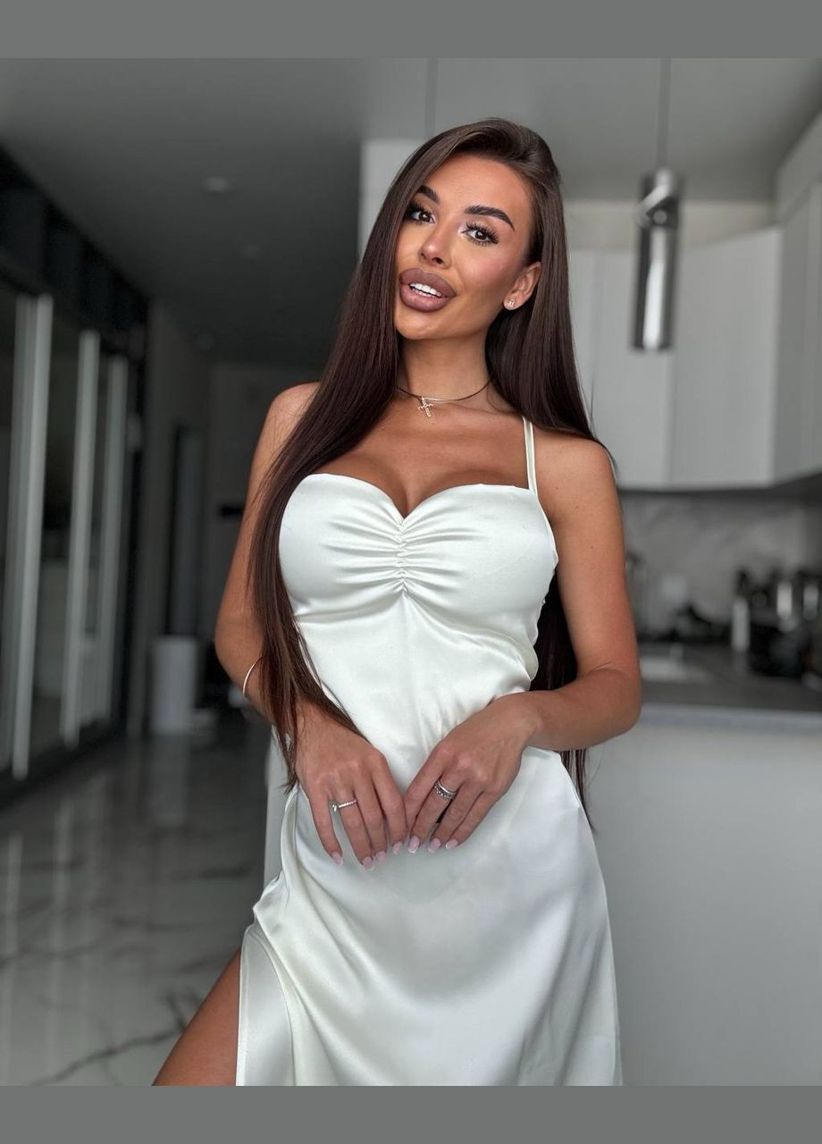 Молочна повсякденний сукня DK/DL Мода без кордонів однотонна