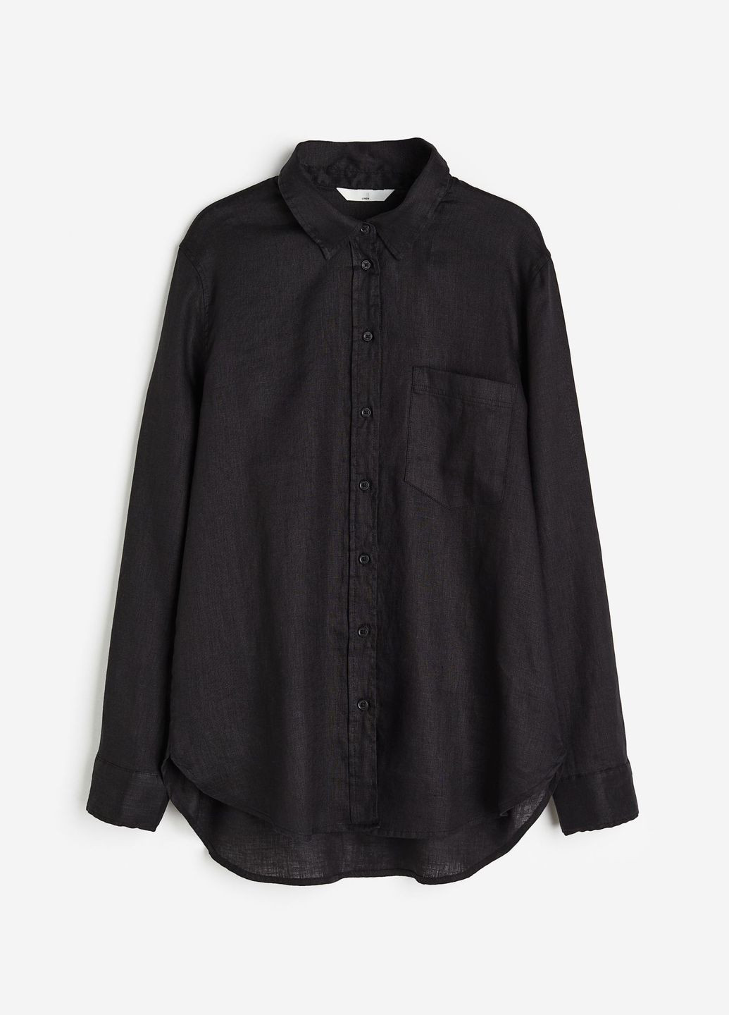Черная повседневный рубашка однотонная H&M