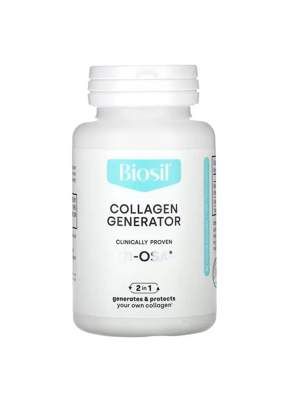 BioSil (Биосил генератор коллагена), активатор коллагена, Collagen Generator, 30 вегетарианских капсул 0284 Natural Factors (365655257)