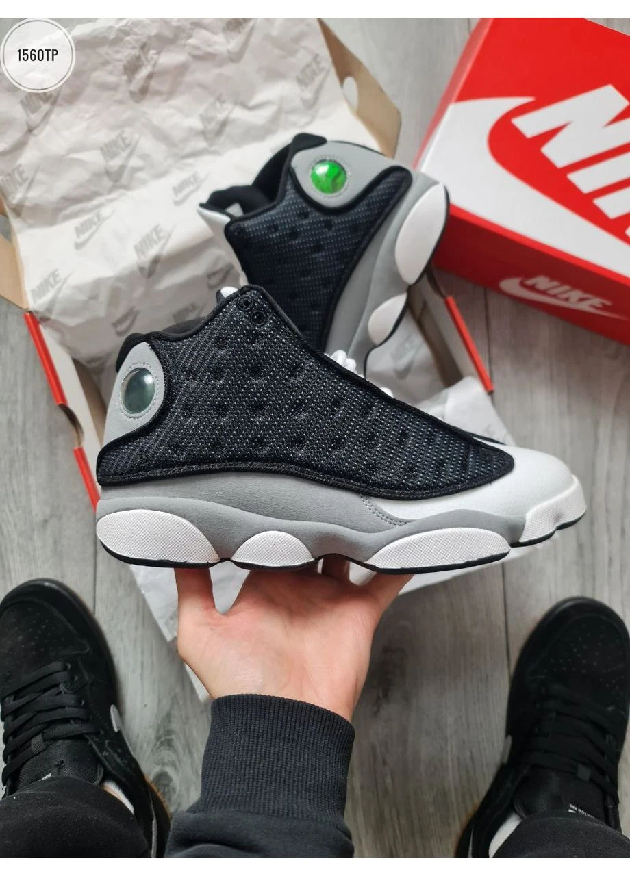 Чорні літні кросівки nike air jordan 13 retro black flint найк аір джордан No Brand