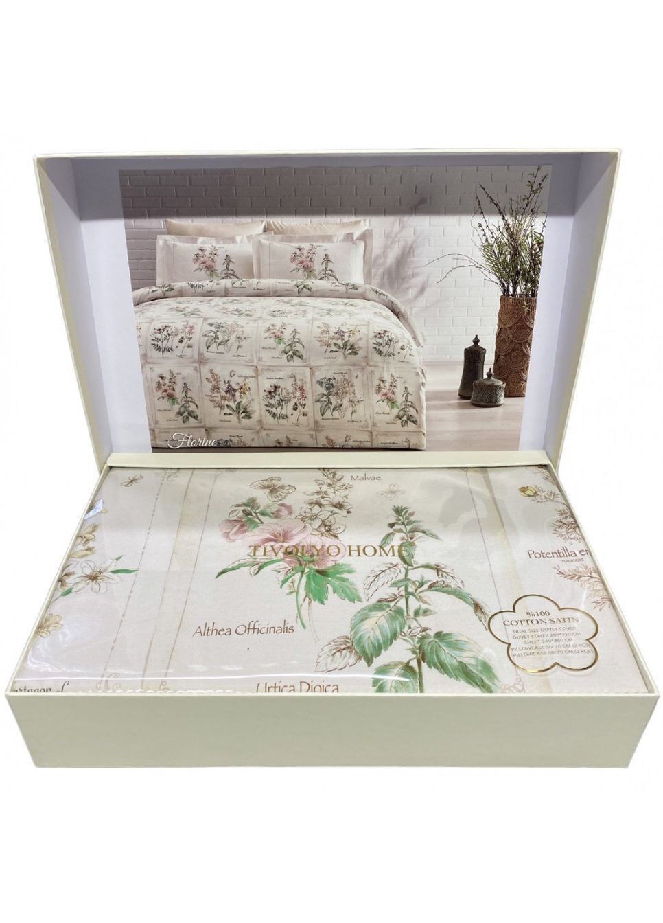 Постільна білизна Florine делюкс сатин євро Tivolyo Home (370218532)