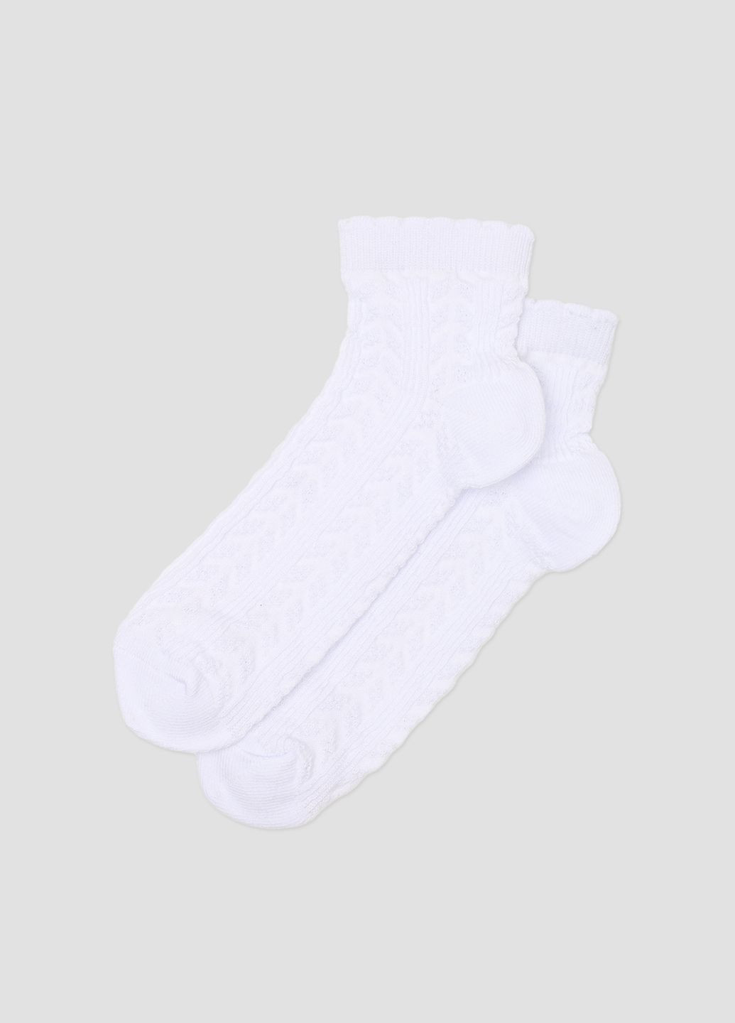 Белые носки средние для девочки цвет белый цб-00281983 Yuki (347042598)