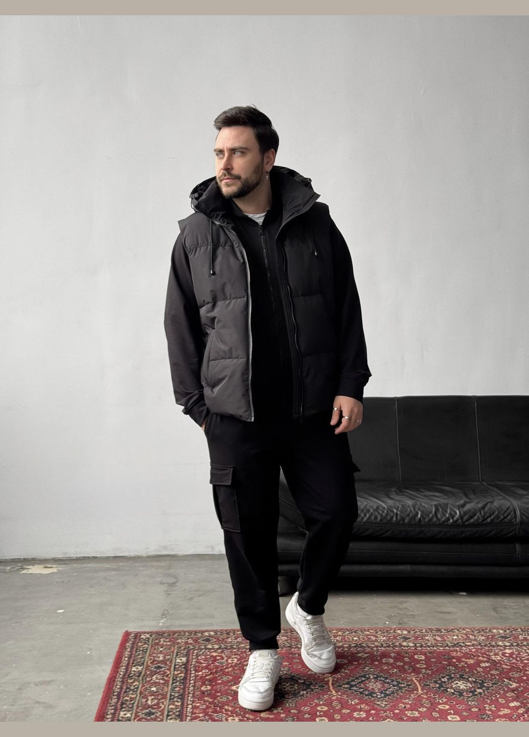 Комплект жилетка чорна Easy + костюм Jack на блискавці чорний No Brand (327218809)