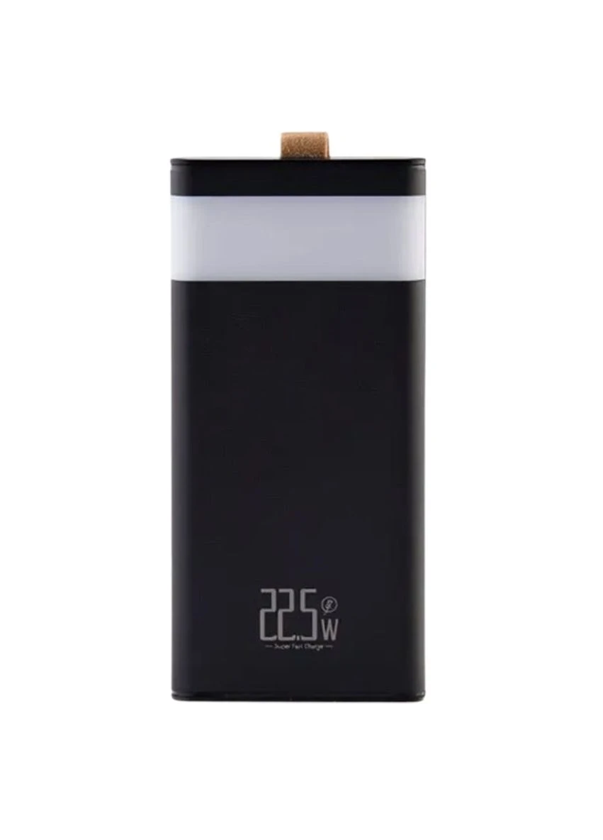 Повербанк 30000 mAh з ліхтариком USB-C/USB-A/MicroUSB, чорний Levino (385806158)