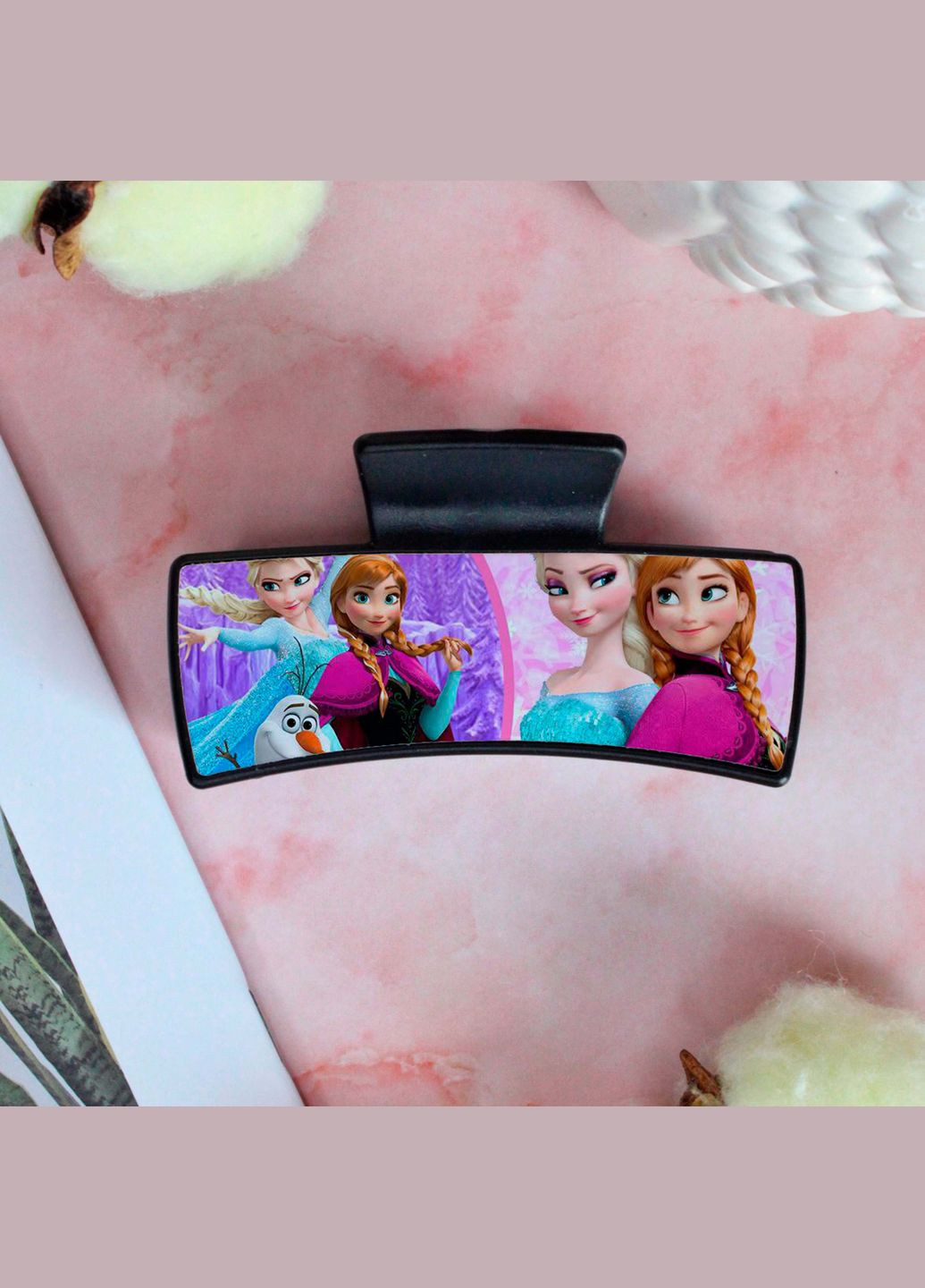 Заколка крабик для волос ледяное сердце No Brand (335049809)