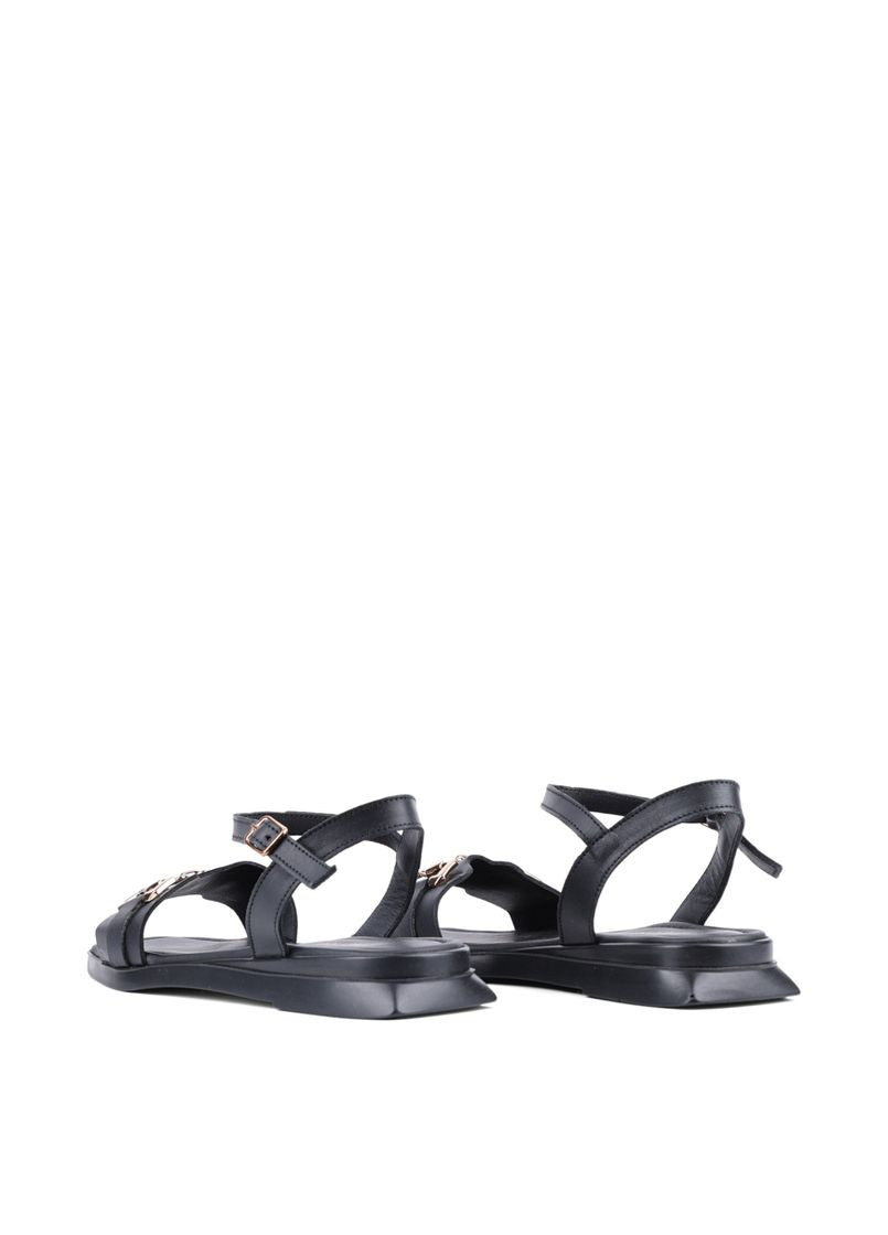 Черные женские сандалии m-386 черный кожа. Attizzare