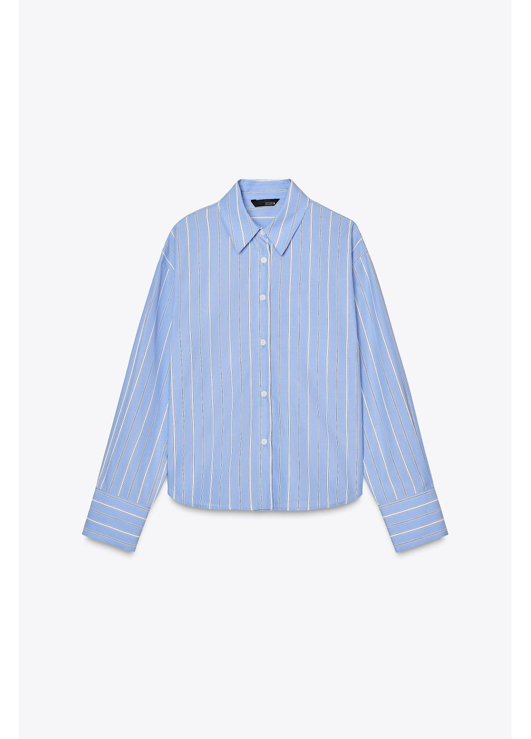 Смугаста поплінова сорочка Zara (353492294)