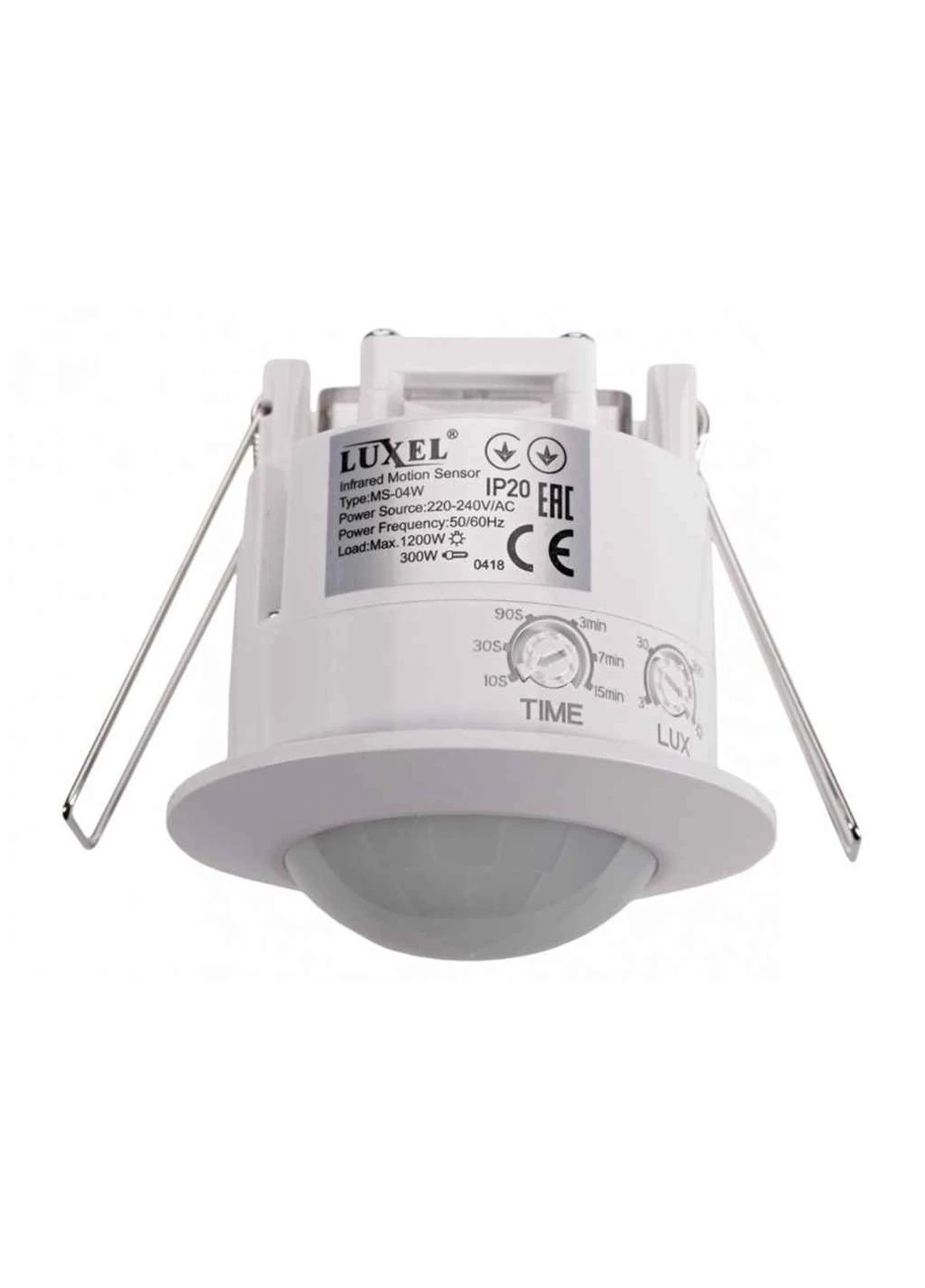 Датчик движения 0,5Вт, IP20, 3-2000 LUX (MS-04W) Luxel (359437294)