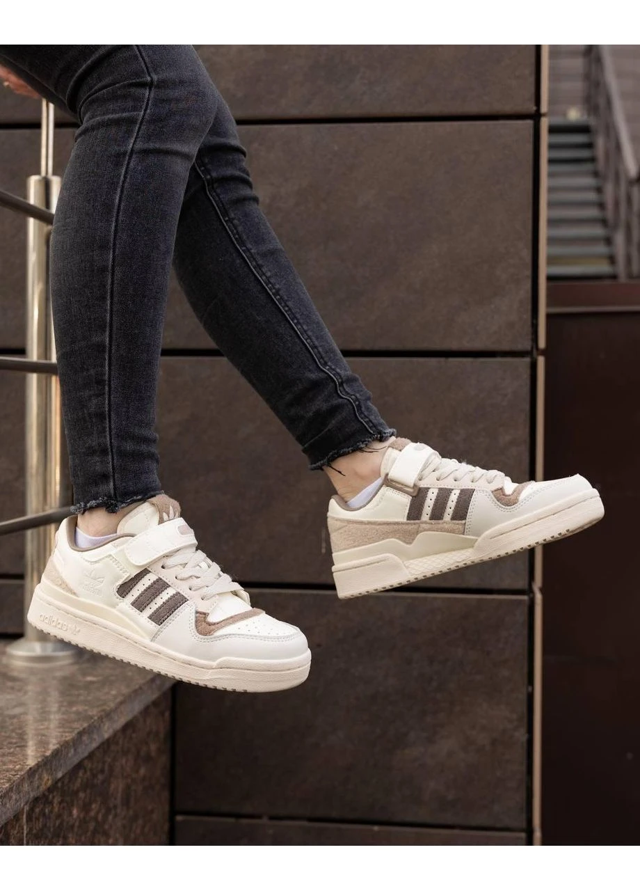 КРОСІВКИ ЖІНОЧІ ADIDAS FORUM 84 LOW BEIGE BROWN АДІДАС ФОРУМ 84 БЕЖЕВІ No Brand бежеві демісезони (391948878)