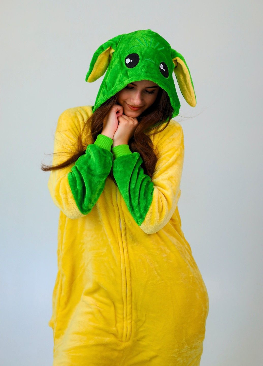 Кигуруми пижама Мастер Йода женская желтый плюшевое Lalapka (363039741)