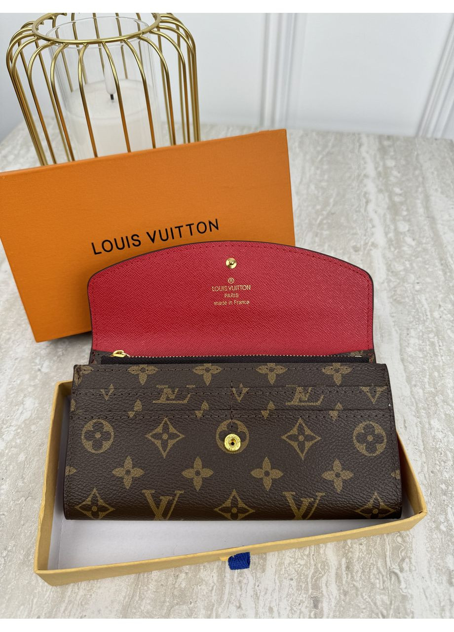 Женский кошелеккоричневый+ красный конверт большой No Brand (369935680)