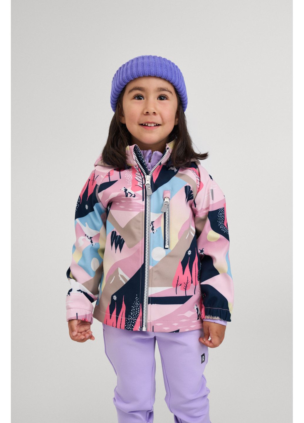 Рожева демісезонна куртка softshell Reima Vantti