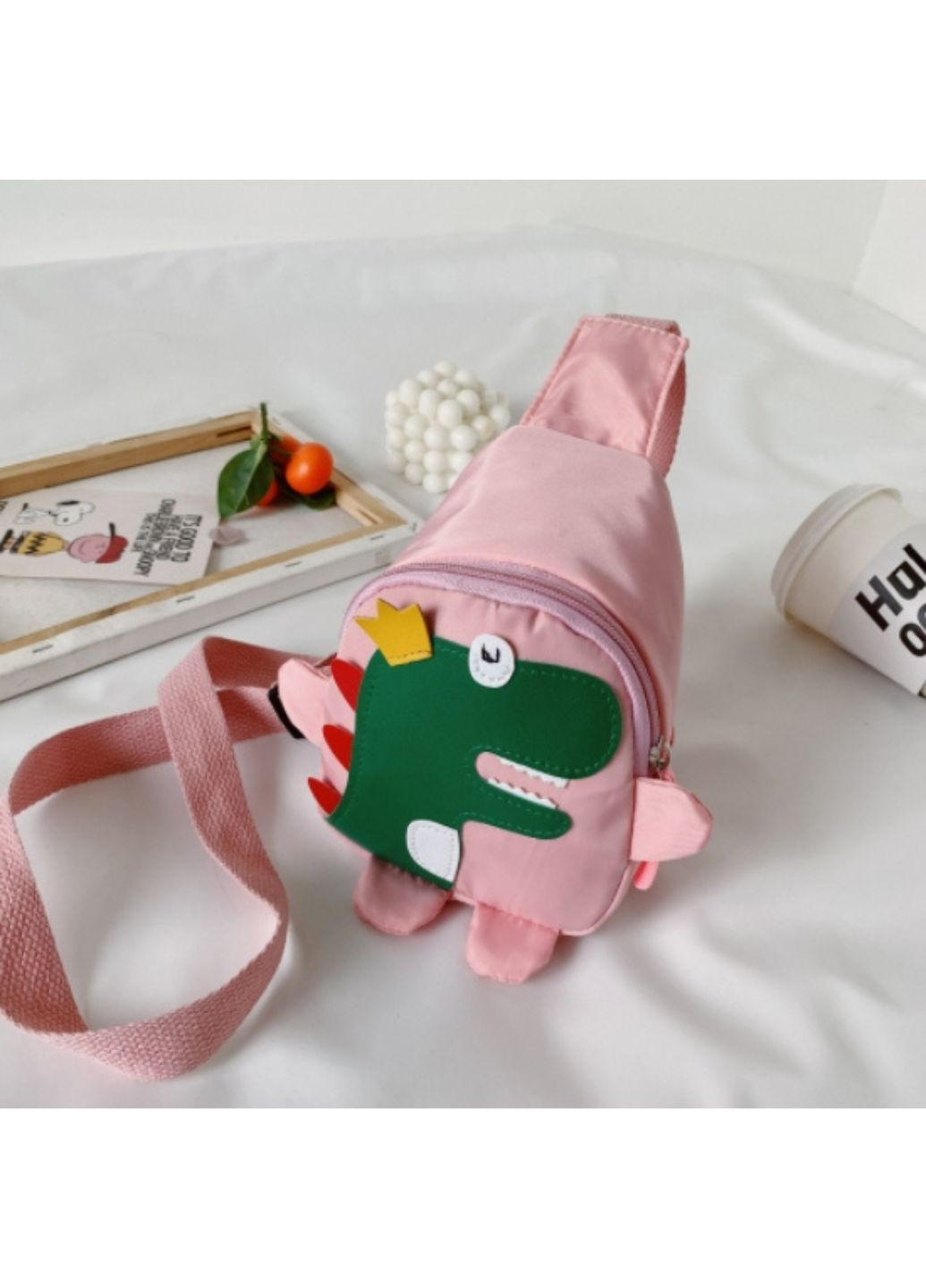 Дитячий рюкзак з динозавриком Рожевий (СР1-13-5) No Brand (347640953)
