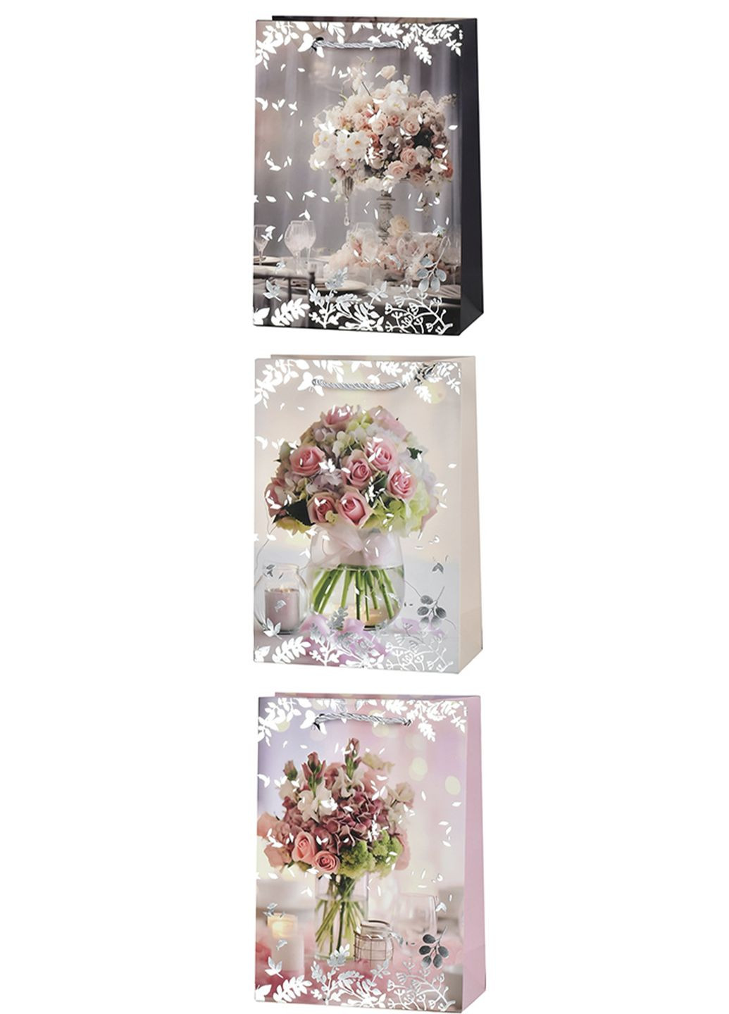 Подарочный бумажный пакет - "Flower", М цвет разноцветный ЦБ-00271153 No Brand (317210844)