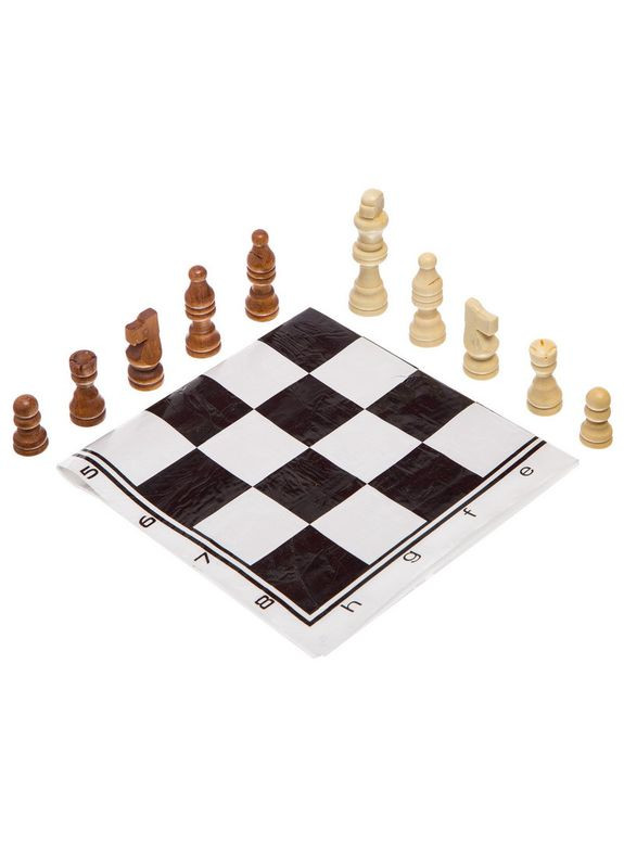 Шахові фігури дерев'яні з полотном PVC для ігор 205P ( 205P) SP-Sport (361438566)