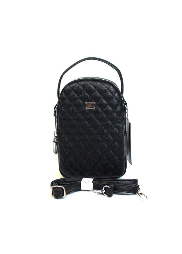 Чорна маленька жіноча вертикальна міні сумочка крос боді для телефону Alex&Mia (338182393)