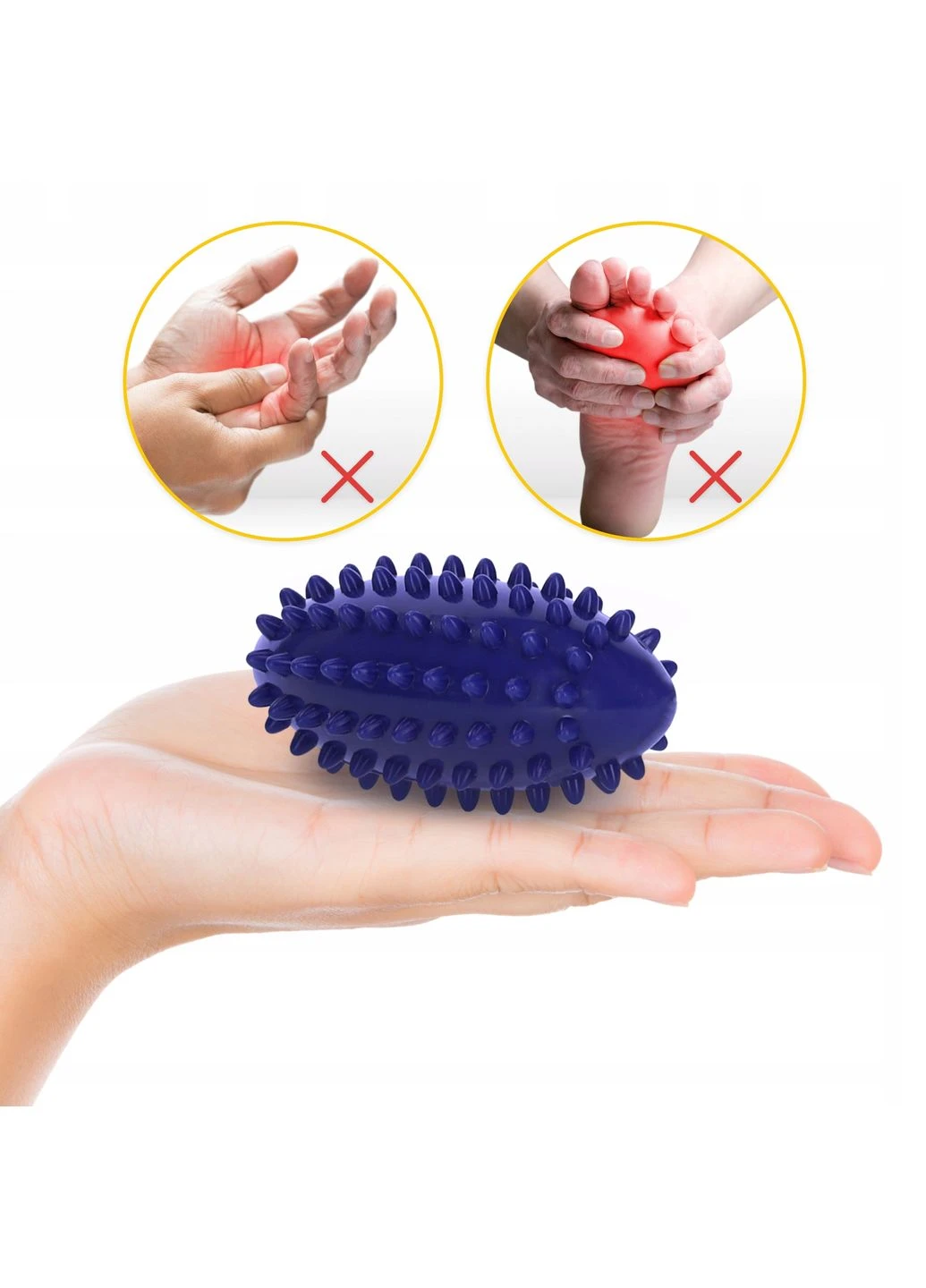 М'яч масажний огірок Spike Bean 11.5 x 5 см Blue () 4FIZJO P-5905973403306 (402647536)