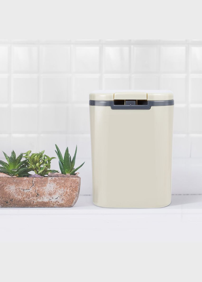 Відро для сміття настільне з кришкою BIN-06 2 л Бежеве (BIN-06 2L BEIGE) MVM (305076739)