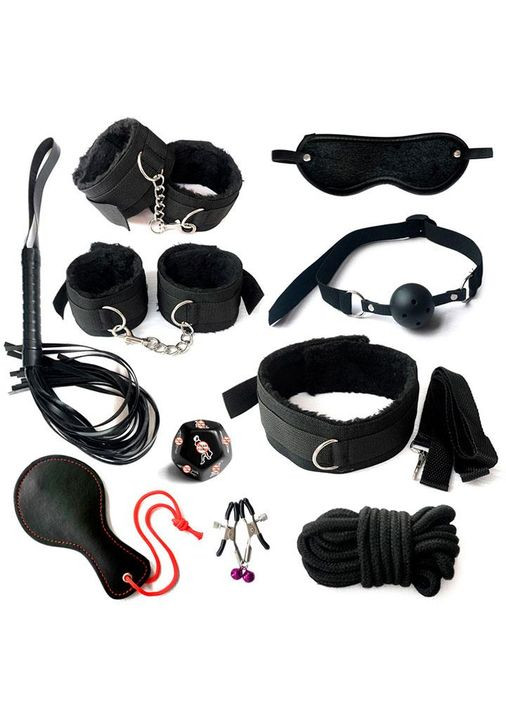 БДСМ набор из 10 предметов фиолетового цвета для Садо-Мазо для ролевых игр. China (360603694)