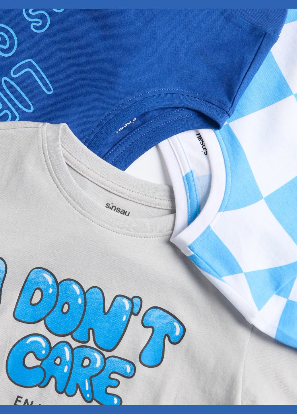 Голубая летняя футболки 3 шт. для мальчика Sinsay
