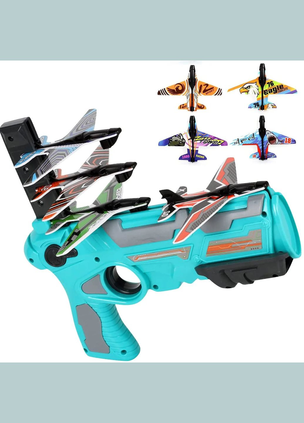 Детский игрушечный пистолет катапульта с самолетиками Air Battle Digital (371357472)