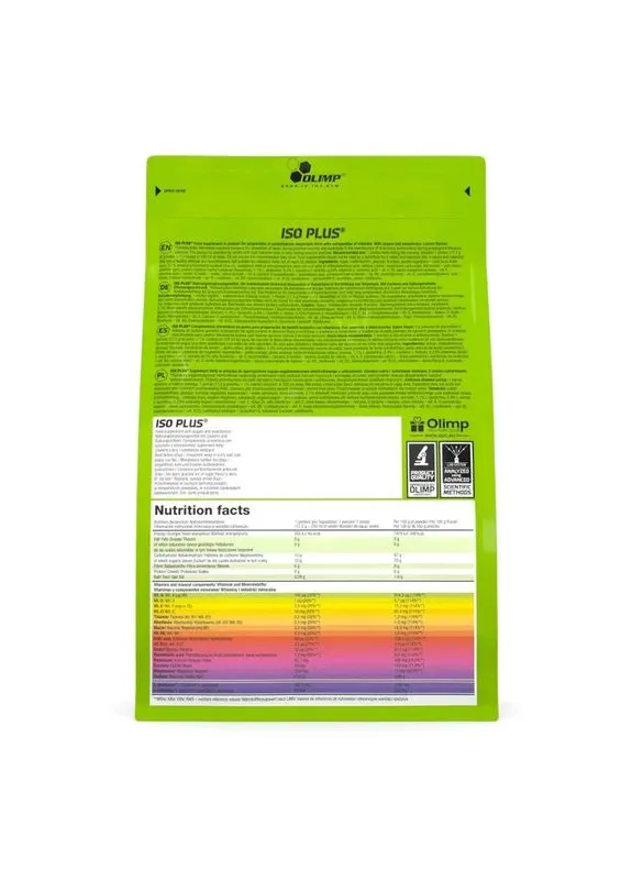 Изотоник с L-карнитином Iso Plus + L-Carnitine, лимон, 1,5 кг Olimp Sport Nutrition (380042438)