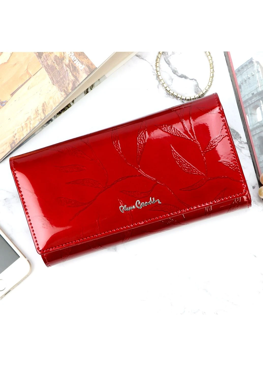 Жіночий шкіряний гаманець 02 LEAF-N 102 Pierre Cardin (402250988)